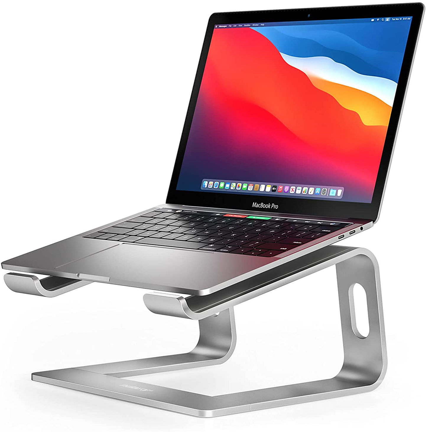 Ergonomic Aluminum Laptop Mount Computer Stand for Desk, Detachable Laptop Riser Notebook Stand Compatible with MacBook Air Pro, Dell XPS, More 10-16" Laptops