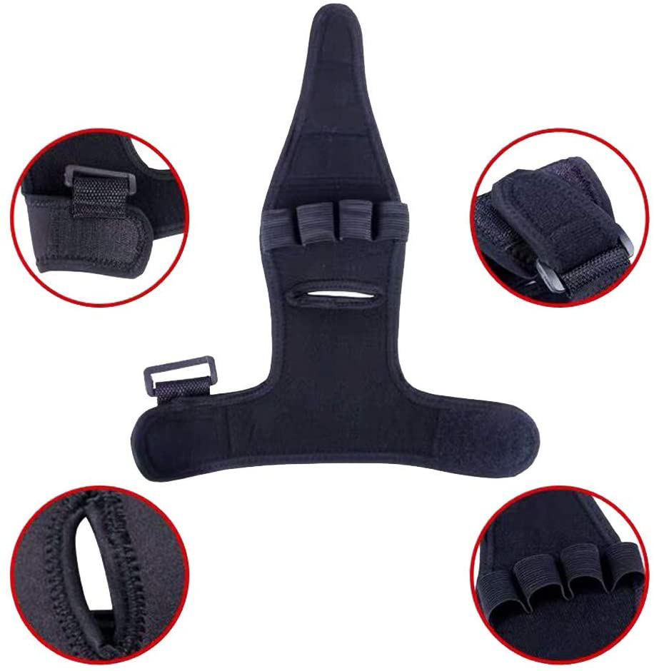 NISDOKR Rehabilitation Auxiliary Training Gloves for Pedal Exerciser, Mini Exercise Bike and Shoulder Pulley, Black (Single Hand Universal)