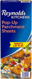 Reynolds Kitchens Pop-Up Parchment Paper Sheets, 10.7x13.6 Inch, 120 Count