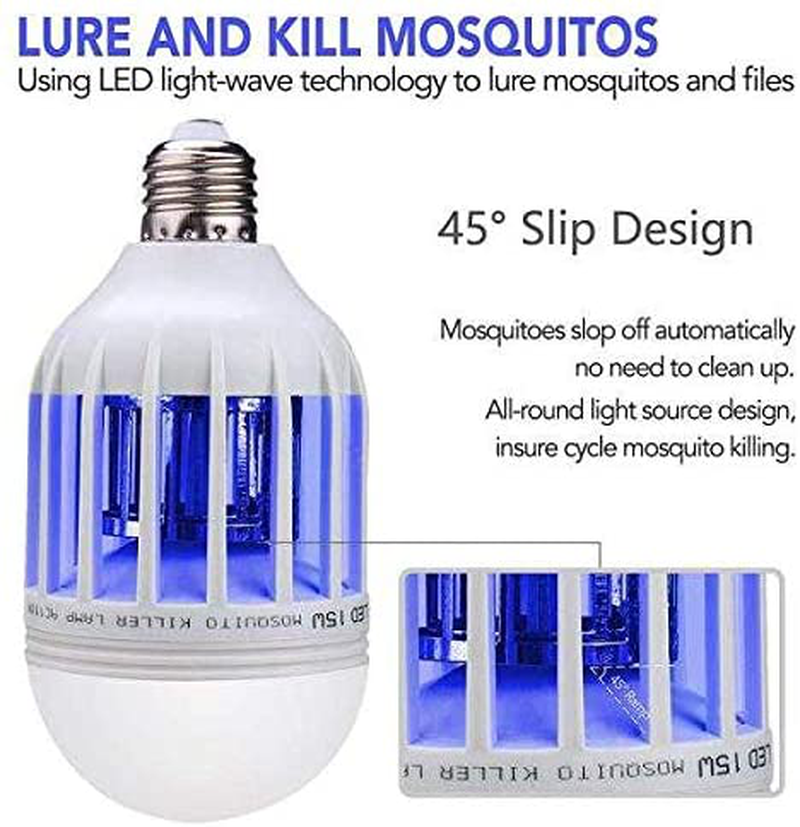 AS AllAccessoriesshop Bug Light Zapper Indoors and Outdoor - Mosquito Killer Trap Insect Bug Zapper Electric Fly Trap Mosquito Attractant