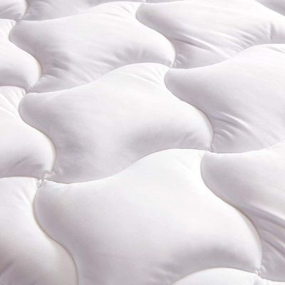 SLEEP ZONE Quilted Mattress Pad Cover King Cooling Fluffy Soft Topper Upto 21 inch Pocket, White, King