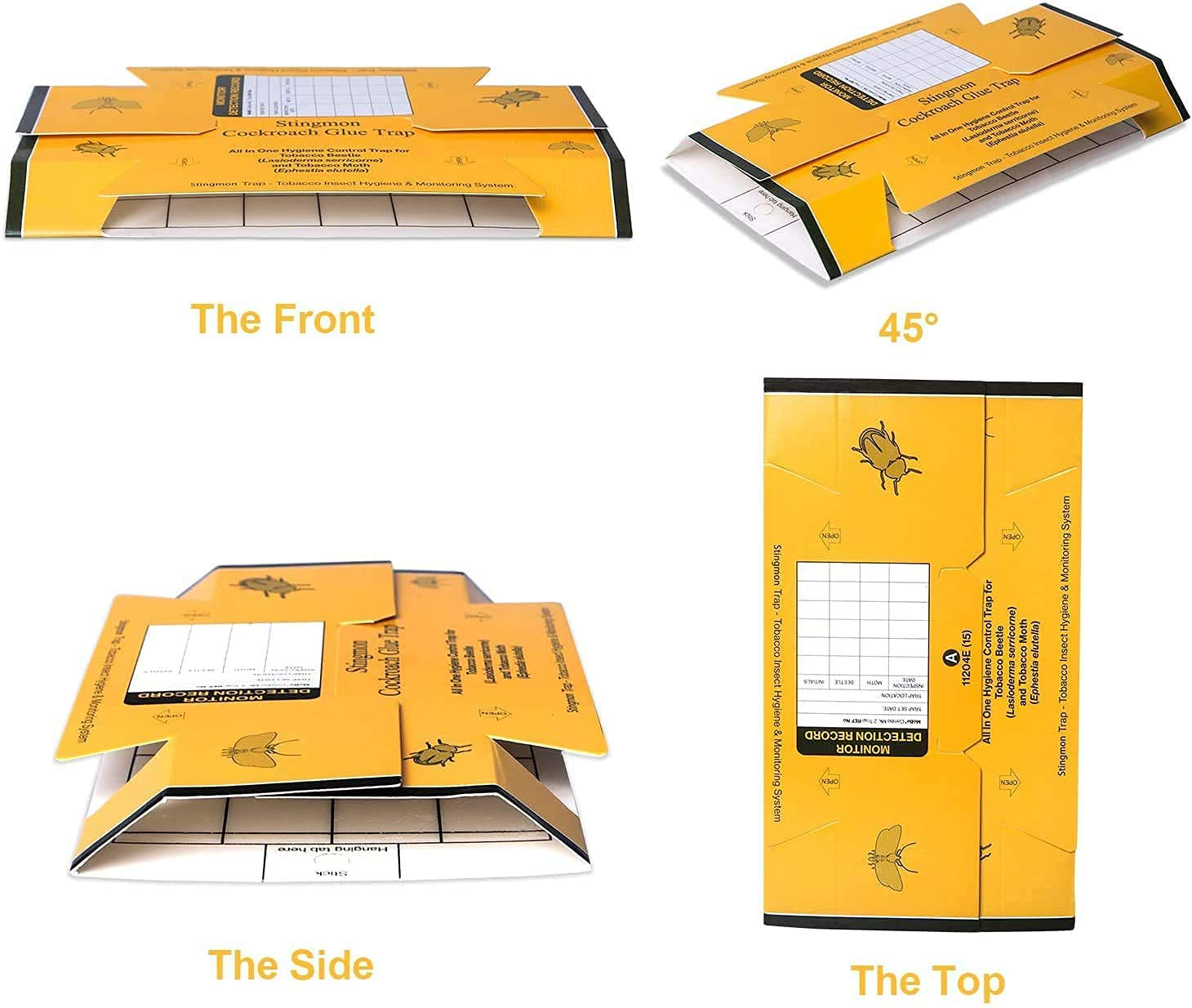 48 Pack Roach Traps Bug Glue Trap, Cockroach Killer Indoor Home Sticky Traps for Roaches Ants Spiders Crickets Beetles