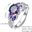 Engagement Anniversary Ring with 3.6Ct Created Rainbow Topaz Cubic Zirconia 925 Sterling Silver