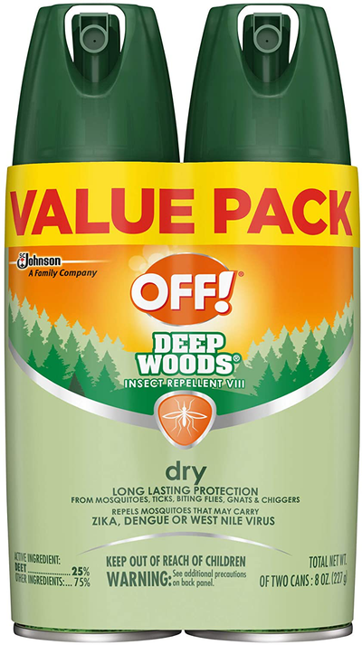 OFF! Deep Woods Bug Spray & Mosquito Repellent, DryTouch Technology, Long Lasting Protection 4 oz. (Pack of 2)
