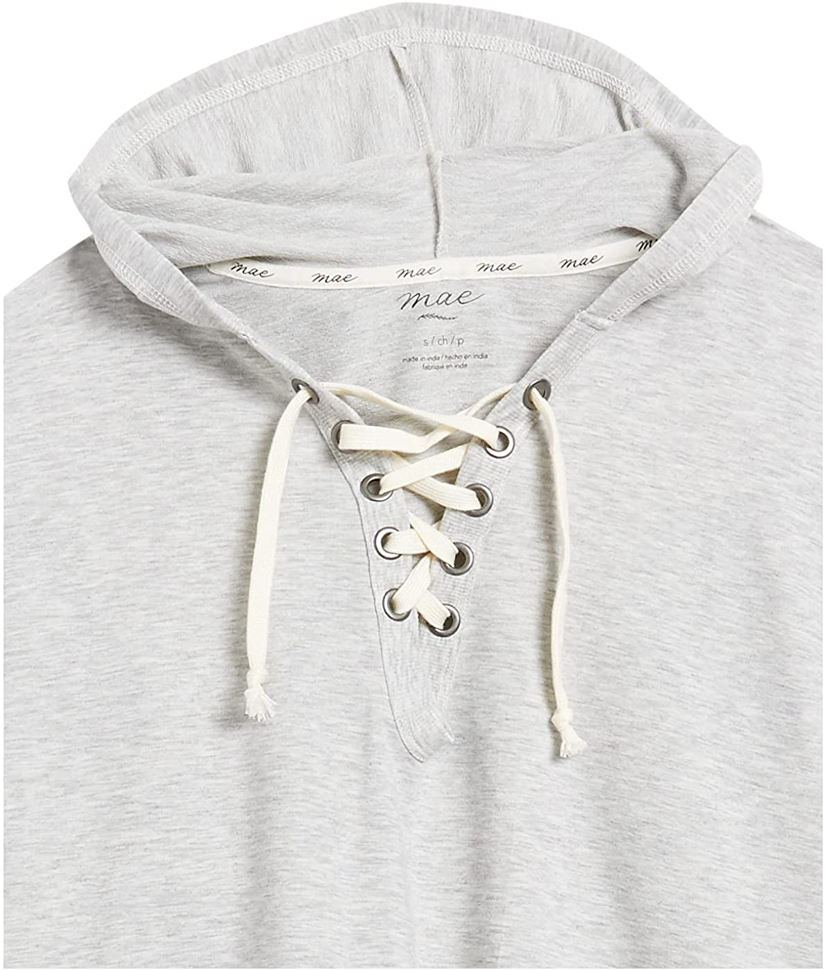 Mae Women's Loungewear Lace Up Sweatshirt with Hood