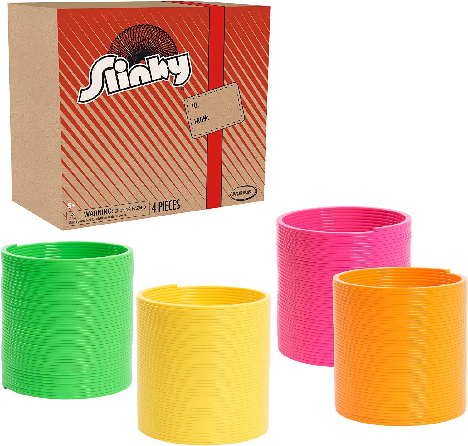 Slinky the Original Walking Spring Toy, Plastic Rainbow Giant Slinky, by Just Play