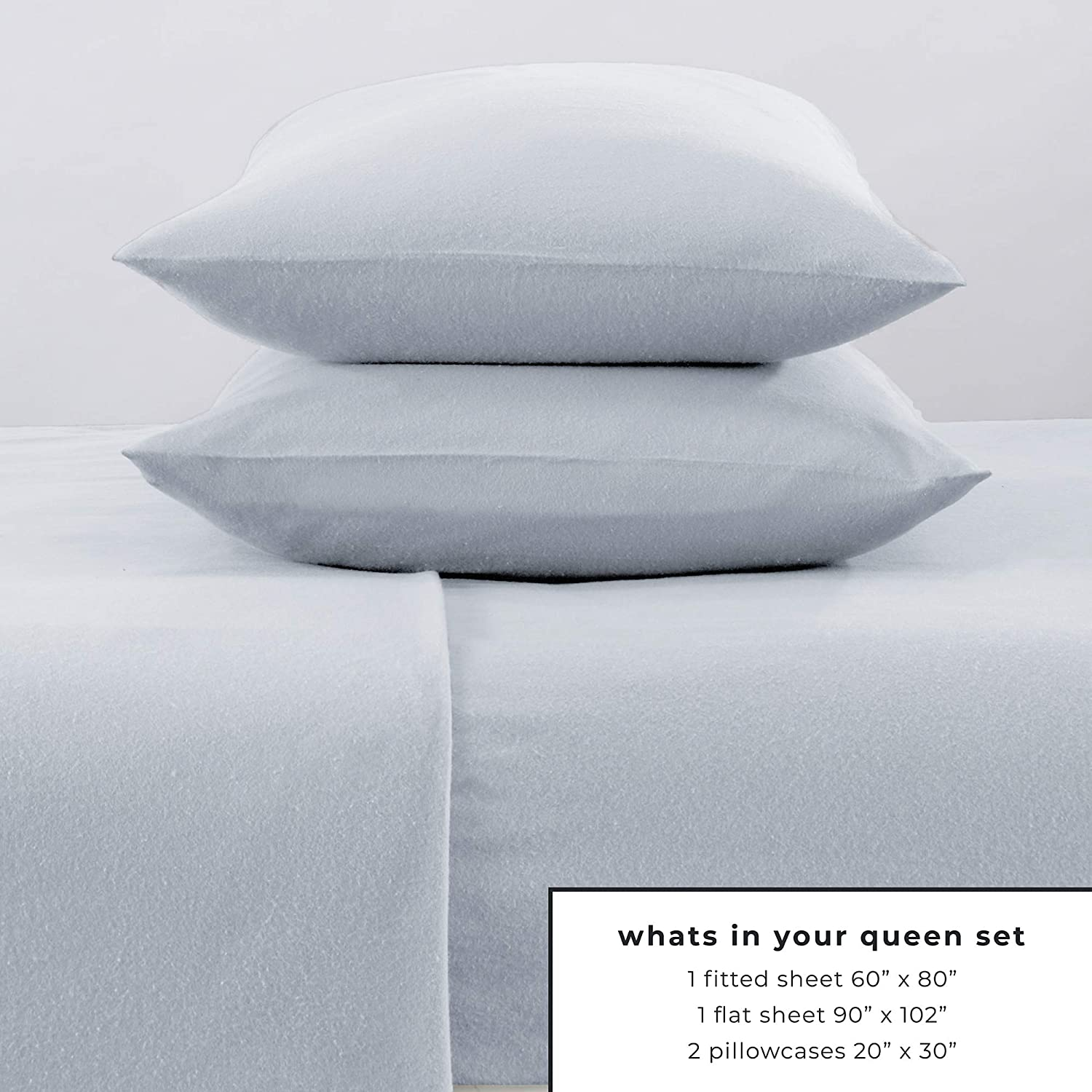 Luxury Home Extra Soft 100% Turkish Cotton Flannel Sheet Set - Deep Pocket Bed Sheets