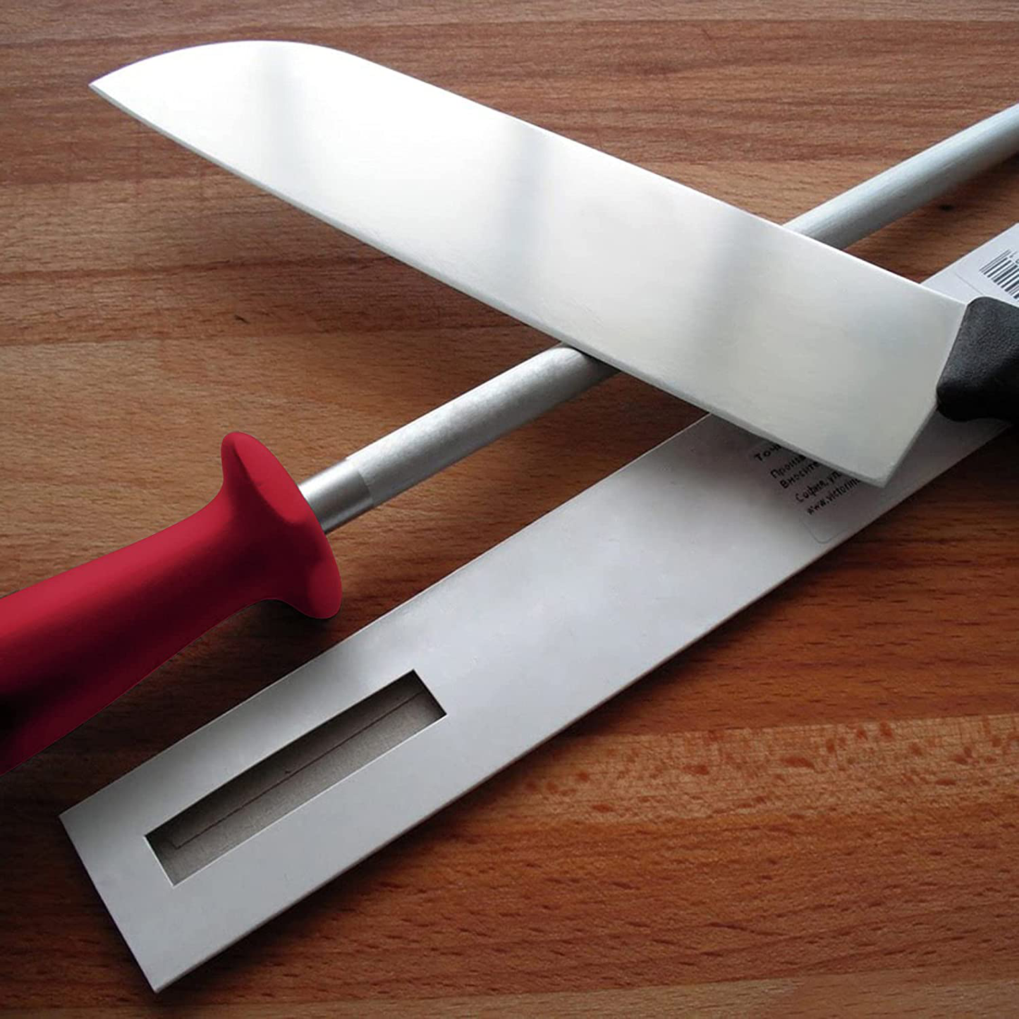 10 Inch Sharpening Steel, Professional Carbon Steel Knife Sharpener