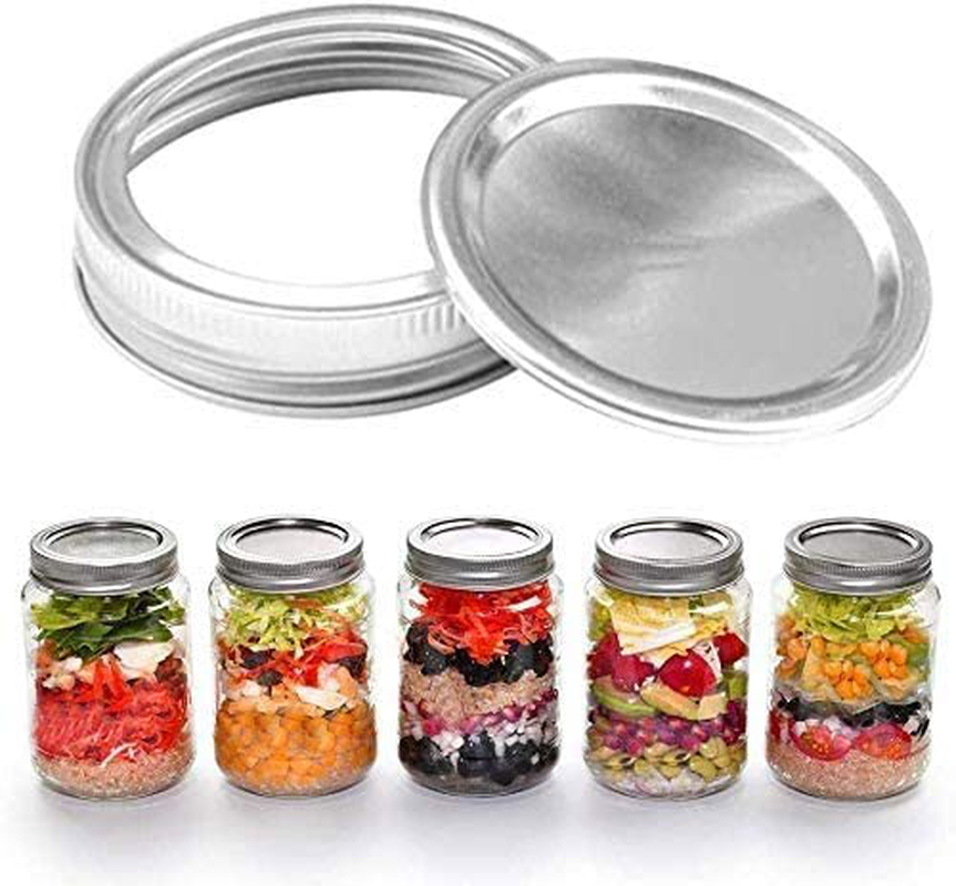 Mason Jar LIDS only, 2-piece ring and top, 16OZ Regular Mouth, packs of 2