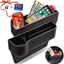 Car Seat Gap Filler Organizer, 2 Pack Multifunctional Car Seat Organizer, Auto Console Side Storage Box with Cup Holders 2 Seat Hooks for Drink, Car Organizer Front Seat for Holding Phone, Sunglasses