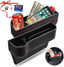 Car Seat Gap Filler Organizer, 2 Pack Multifunctional Car Seat Organizer, Auto Console Side Storage Box with Cup Holders 2 Seat Hooks for Drink, Car Organizer Front Seat for Holding Phone, Sunglasses