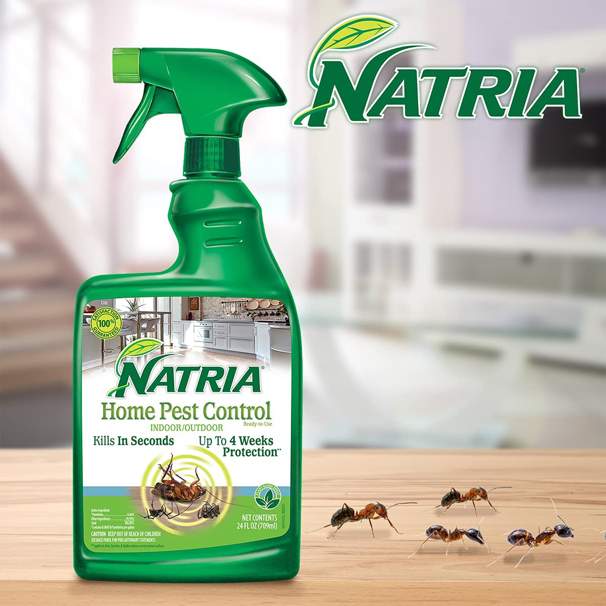 Natria 706260D Home Pest Control Bug Killer for Indoor and Outdoor, 24-Ounce, Ready-to-Use