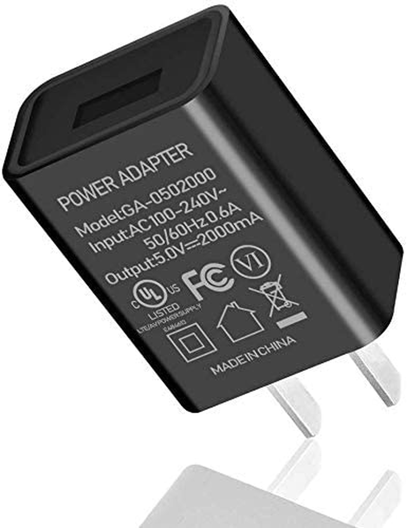 Kindle Fire Fast Charger [UL Listed] Fotbor AC Adapter 2A Rapid Charger with 6.6Ft Micro-USB Cable for Kindle Fire 7 HD 8 10 Tablet, Kids Edition,Kindle Fire HD HDX 7” 8.9”, Fire Phone (Black)