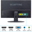 Sceptre E225W 22" Ultra Thin 75Hz 1080P LED Monitor 2X HDMI VGA Build-In Speakers, Metallic Black