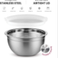 Premium Stainless-Steel Mixing Bowls with Airtight Lids (Set of 5) Nesting Bowls for Space-Saving Storage, Easy-Grip & Stability Design Mixing-Bowl Set Versatile For Cooking, Baking, & Food Storage