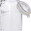 Mason Craft & More Airtight Kitchen Food Storage Clear Glass Clamp Jars, 4 Pack of 17 Ounce (0.5 Liter) Tall Mini Clamp Jar