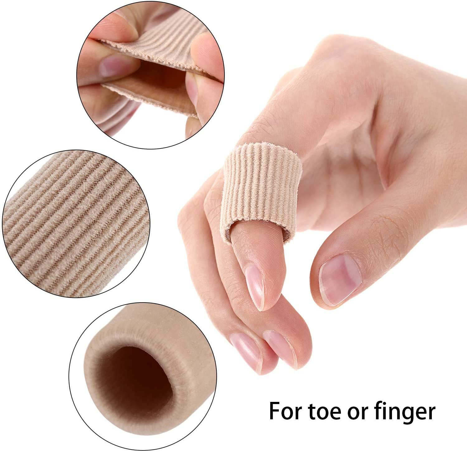 24 Pieces Toe Cushion Tube 0.98 Inches Toe Tubes Sleeves Soft Gel Corn Pad Protectors for Cushions Corns, Blisters, Calluses, Toes and Fingers, 3 Size (Mixed Size Toe Cushion Tube, 24 Pieces)