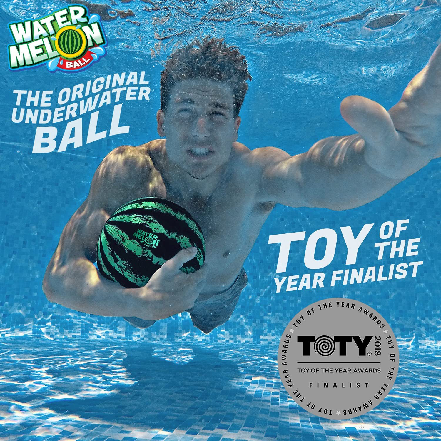 Watermelon Ball Combo Pack | The Ultimate Swimming Pool Game | Pool Ball for Under Water Passing, Dribbling, Diving and Pool Games for Teens, Kids, or Adults| 9" and 6.5" Balls Fills with Water