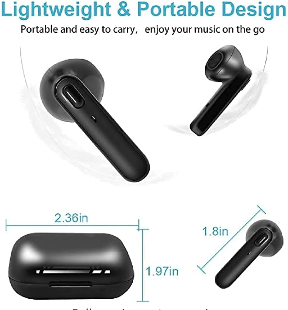 Earbuds HPKGMKG Charging Case Built, Wireless Earbuds Bluetooth,Mic Ipx5 Waterproof Earphones