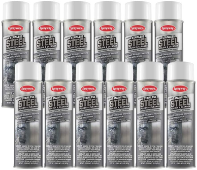 Sprayway SW841 Stainless Steel Cleaner and Polish, Protects and Preserves, Resists Streaks and Finger Prints, 15 Oz