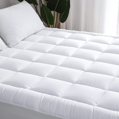 California King Size Mattress Topper, Pillow Top Cooling Mattress Pad Cover for Cal King Bed, 6-18 in Deep Pocket Alternative Hollow Cotton Filling Mattress Topper Cal King Size, White