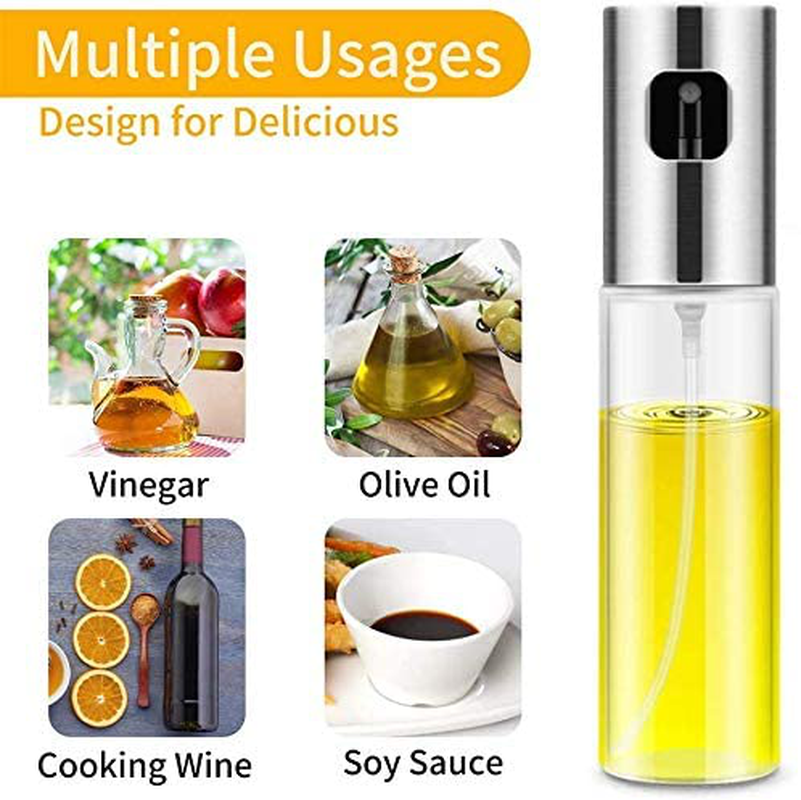 PUZMUG Oil Sprayer for Cooking, 100ml Oil Spray Bottle Versatile Glass for Cooking, Baking, Roasting, Grilling