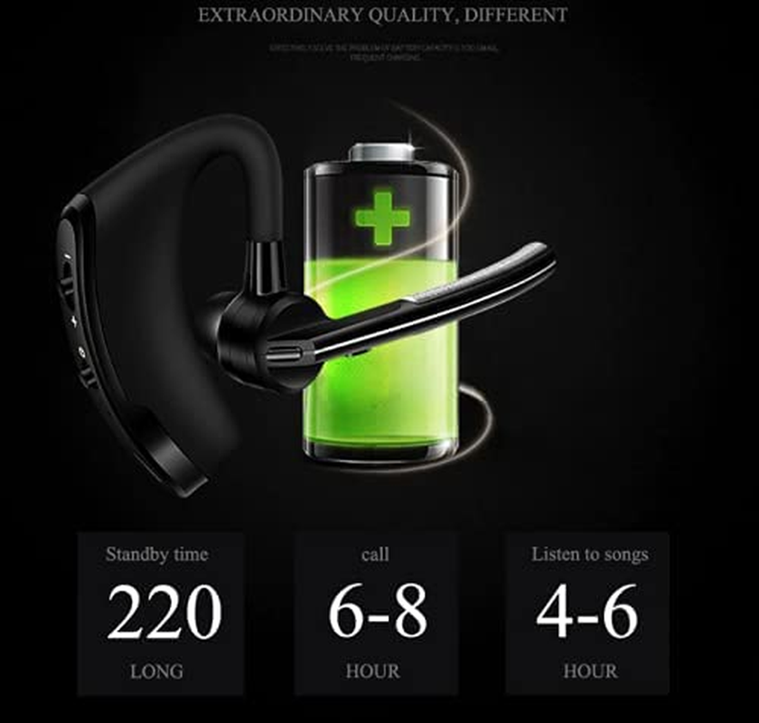 Bluetooth Headset GT Life Wireless Bluetooth Earpiece V5.0 Earphone Headset Handsfree with Mic Cell Phone Noise Cancelling In-Ear 24 Hrs Driving for Iphone Samsung Android Laptop Trucker Business