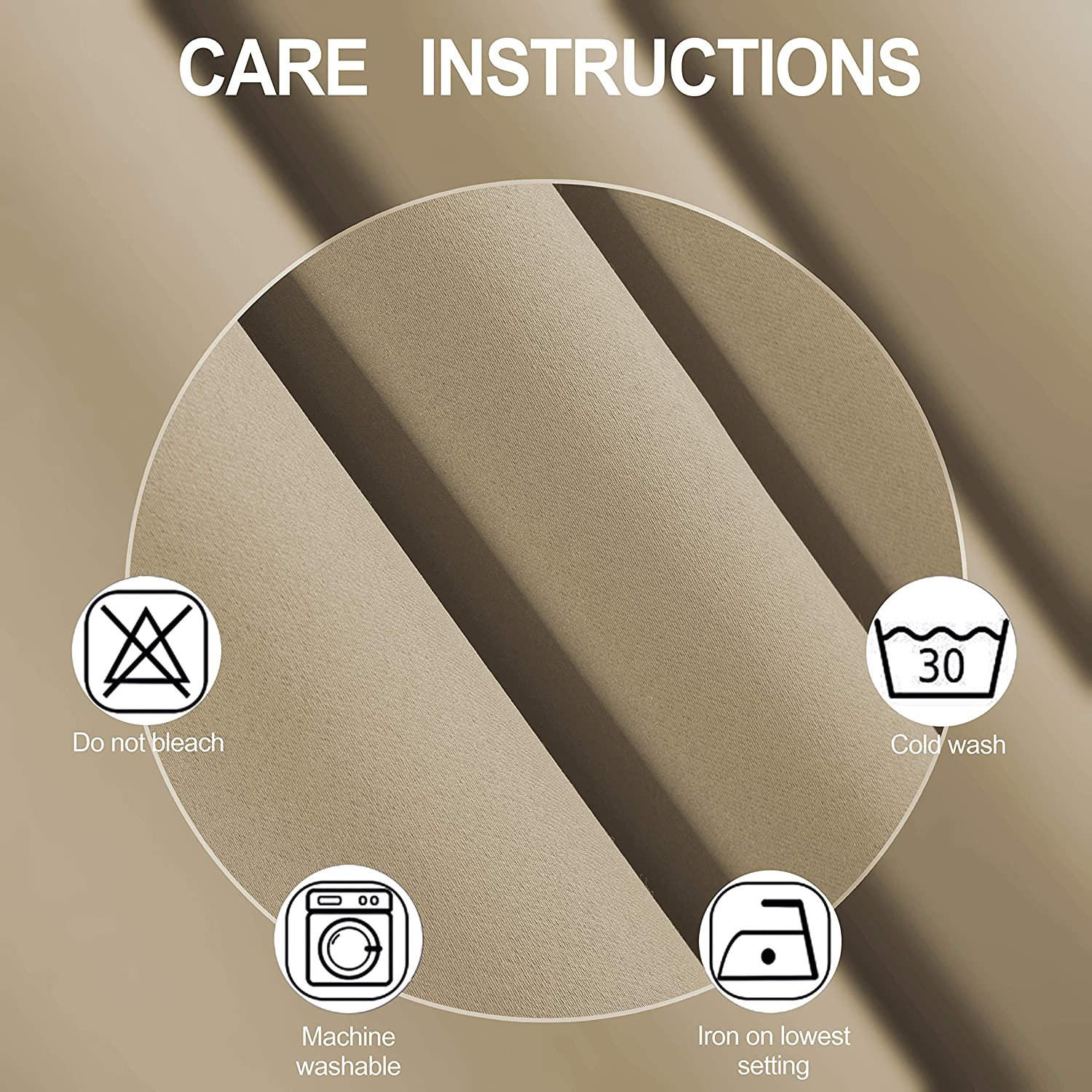 LEMOMO Cappuccino Thermal Blackout Curtains/38 x 84 Inch/Set of 2 Panels Room Darkening Curtains for Bedroom