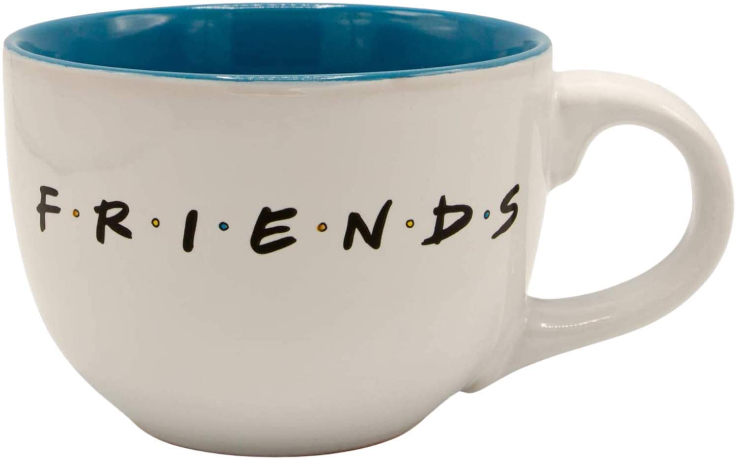 Silver Buffalo FRIENDS Central Perk Black Ceramic Mug Oversized for Coffee, Soup, 24 Ounces