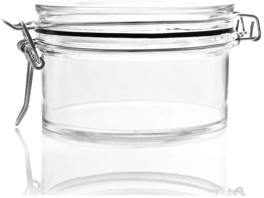 Plastic Flat Mason Jar - 10 oz | Clear | 1 Pc