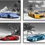 Sports Car Wall Decor, Car Pictures - Set of 4 (8x10in) Mountain Supercar Boys Posters for Bedrooms - Car Room Decor, Car Wall Decor, Wall Art Boys Room - Unframed Wall Art Car