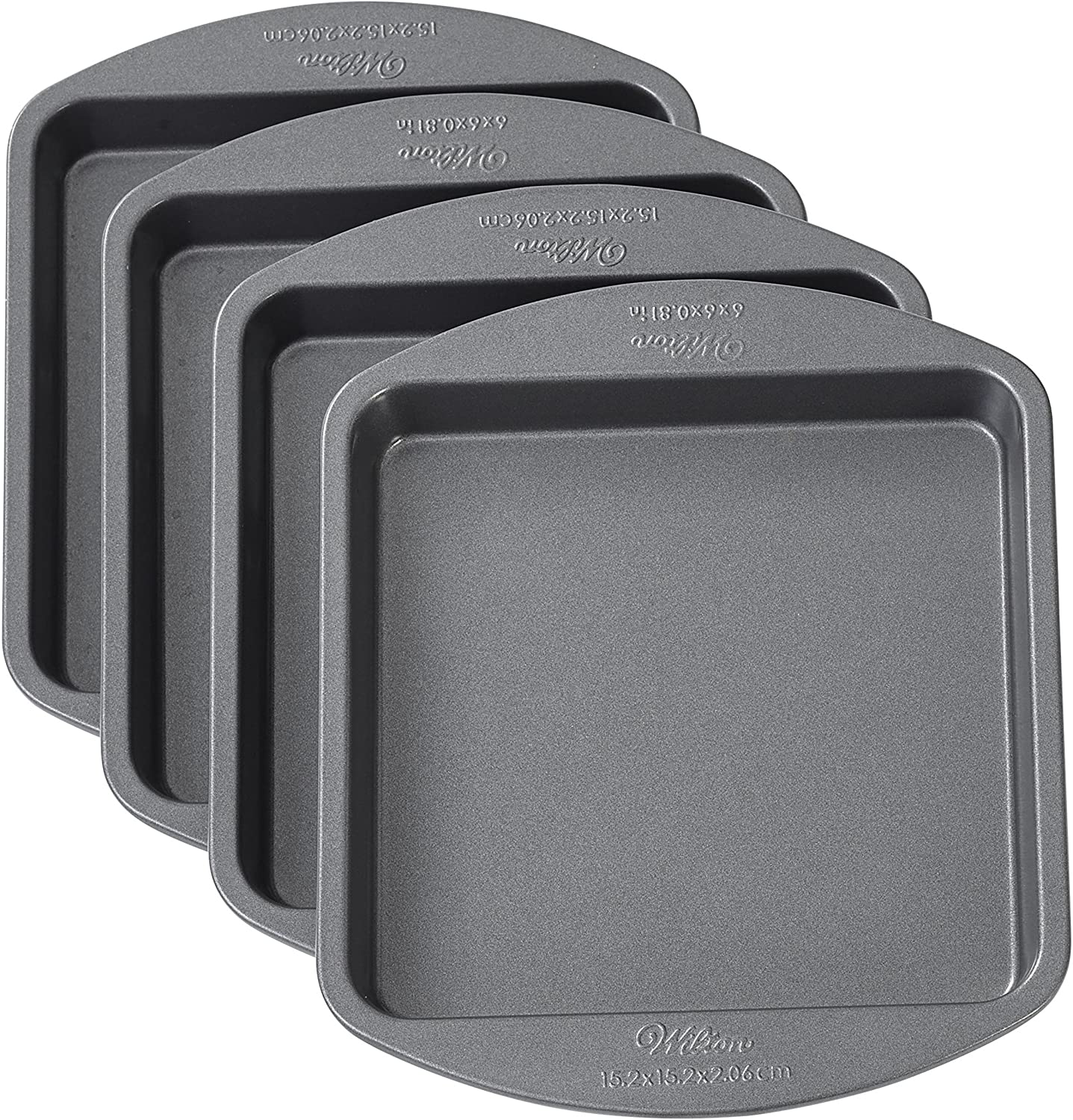 Wilton Easy Layers! Square Layer Cake Pans Set, 4-Piece