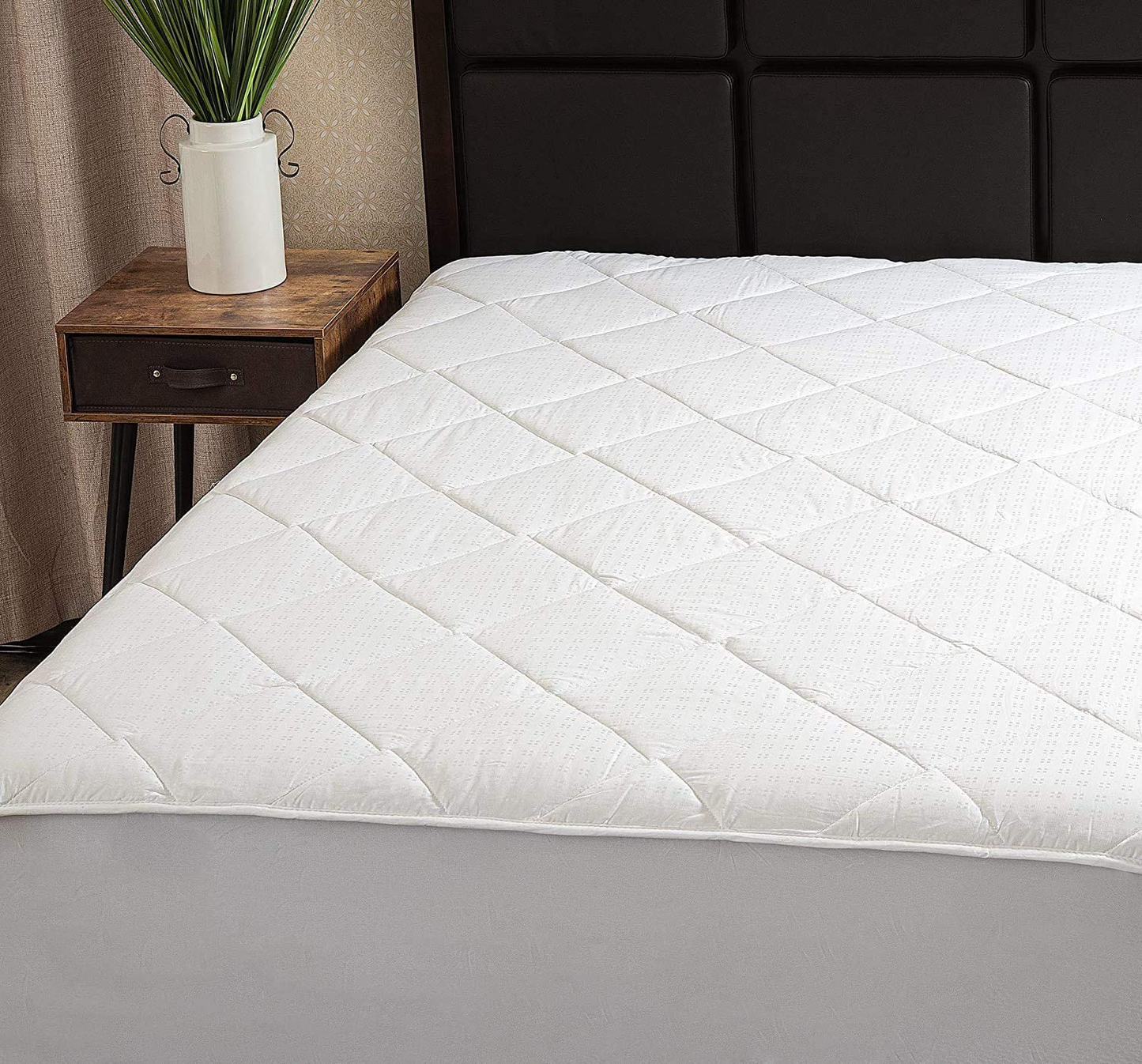 MAXI Twin Extra Long Mattress Pad Topper Fitted | Down Alternative Mattress Cover, 100% Cotton Top, 300 TC Quilted | Highly Breathable, Full Coverage Bed Mattress Pad | Twin XL 39x80