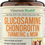 Glucosamine with Chondroitin Turmeric MSM Boswellia. Supports Occasional Joint Discomfort Relief. Helps Inflammatory Response, Antioxidant Properties. Supplement for Back, Knees, Hands. 90 Capsules