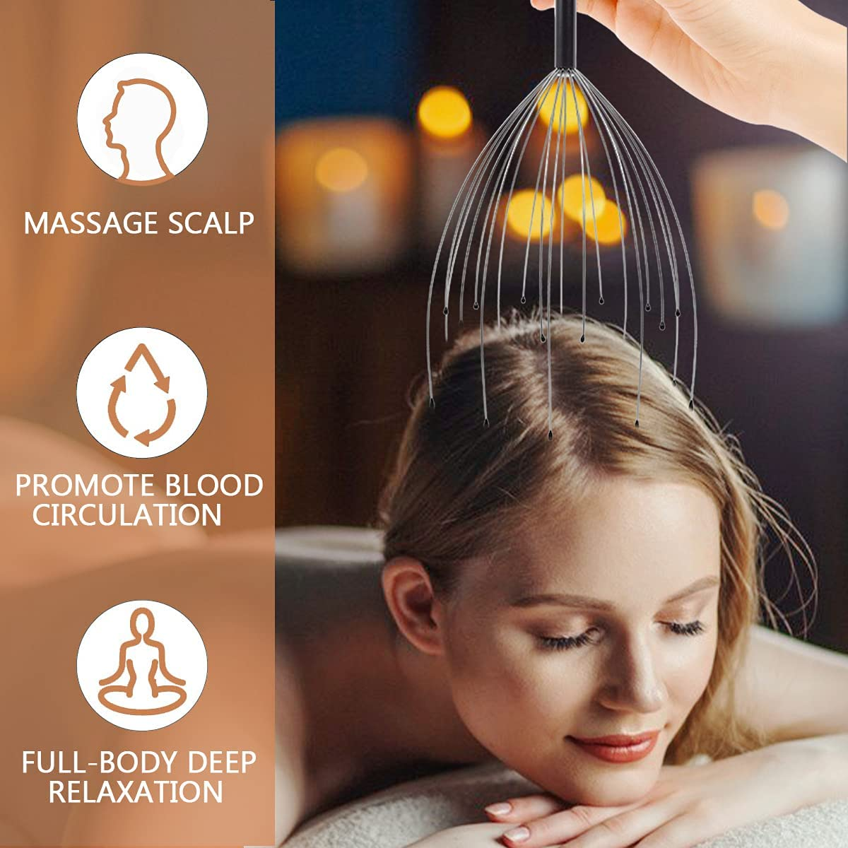 2 Pack Head Massager 20 Fingers Svjetiq Scalp Massagers, Handheld Head Massage Tingler, Scalp Scratcher Head Massagers for Deep Relaxation, Scalp Stimulation and Stress Relief