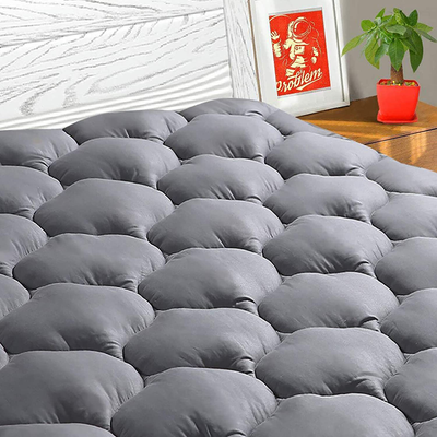 TEXARTIST Twin XL Mattress Pad Cover Cooling Mattress Topper Pillow Top Mattress Cover Quilted Fitted Mattress Protector with 8-21 Inch Deep Pocket(Twin XL, Grey)