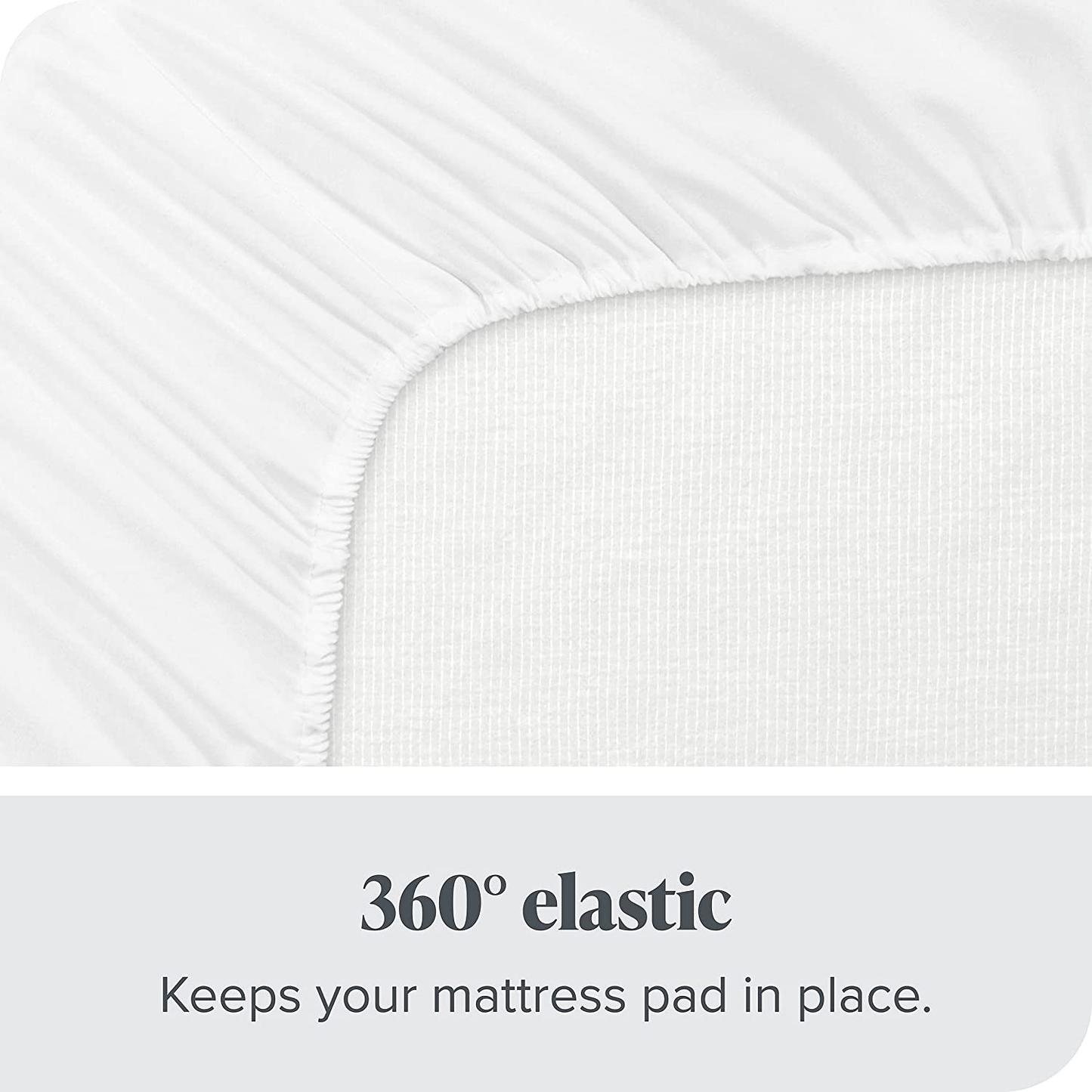 Bare Home Quilted Fitted Mattress Pad (Split Head Flex King) - Cooling Mattress Topper - Easily Washable - Elastic Fitted Mattress Cover - Stretch-to-Fit up to 15 Inches Deep (Split Head Flex King)