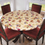 Covers For The Home Deluxe Elastic Edged Flannel Backed Vinyl Fitted Table Cover - Antique Fruit Pattern - Small Round - Fits Tables up to 40" - 44" Diameter