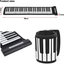 USB MIDI Roll-Up Piano,Portable 61 Keys Professional MIDI Keyboard Fashionable Electronic Keyboard Hand Roll Piano,Real Touch,Drive Free, Supporting Hot-Plugging