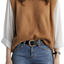 UANEO Women's Basic Round Neck Sleeveless High Low Pullover Knit Sweater Vest