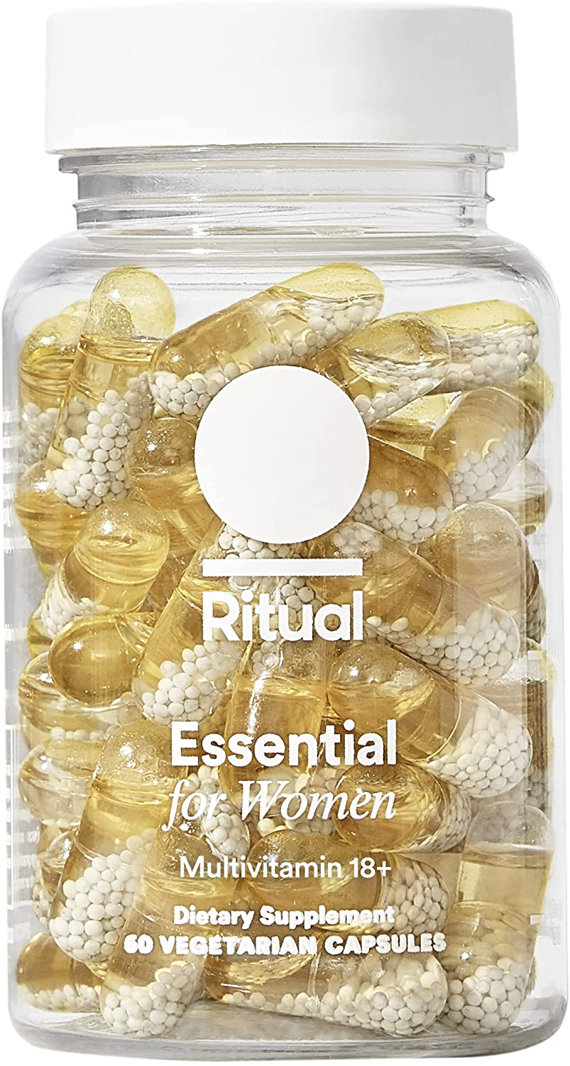 Ritual Prenatal Vitamins with Folate and Choline for Neural Tube Support*, Omega-3 DHA, Iron, Vitamin D3 & More, Gluten Free, Non-Gmo, Citrus Essenced, 30 Day Supply, 60 Vegan Capsules