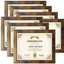 PETAFLOP 8.5x11 Picture Frame Rustic Certificate Frames Wall Tabletop Display Horizontally or Vertically, 7 Pack