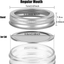GUANGUAN 5 Sets 87mm Wide Mouth Canning Mason Jar Lids and Bands, Leak Proof and Secure Split-Type Storage Can Covers Caps and Rings Caps for Mason Ball Jars