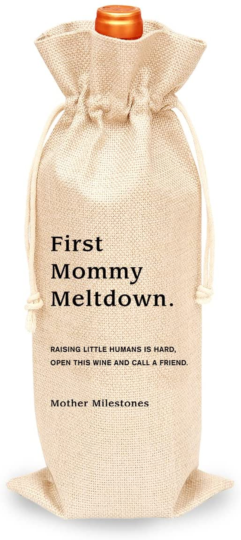 Happy First Mother'S Day, Mother Gift, Mother Wine Bag, Wine Gift Bag, Gift for Mom, Funny Mother'S Day Gift, Wine Gift, Gift for Her/Mdwb053