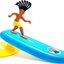 Surfer Dudes Classics Wave Powered Mini-Surfer and Surfboard Toy - Hossegor Hank