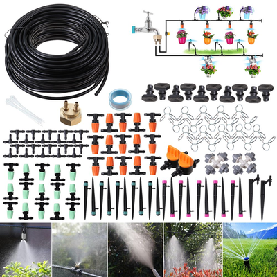 Garden Irrigation System,124 Pack+59Ft Tubing Hose Drip Irrigation Kit