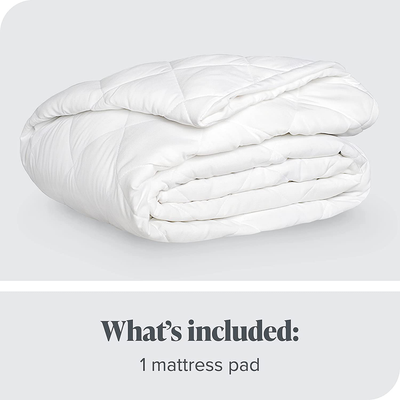 Bare Home Quilted Fitted Mattress Pad (Full) - Cooling Mattress Topper - Easily Washable - Elastic Fitted Mattress Cover - Stretch-to-Fit up to 15 Inches Deep (Full)