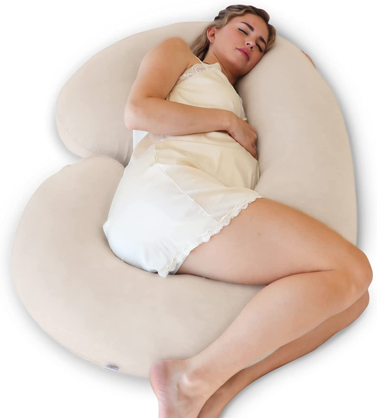 Pregnancy Pillow, C-Shape Full Body Pillow and Maternity Support for Back, Hips, Legs, Belly for Pregnant Women