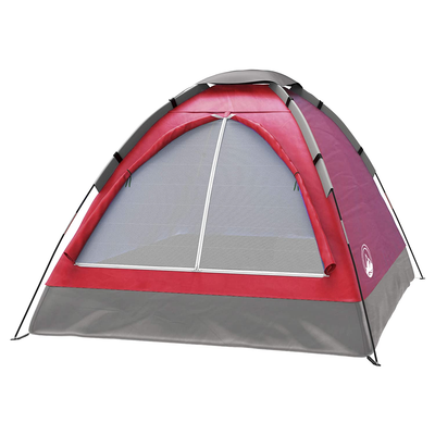2-Person Tent, Dome Tents for Camping with Carry Bag by Wakeman Outdoors (Camping Gear for Hiking, Backpacking, and Traveling) - RED , 6.25’ X 4.80’ X 3.50’