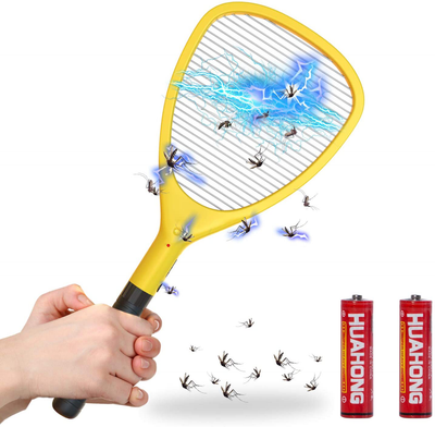 Wellgoo Large Electric Bug Zapper Swatter Fly Trap High Voltage Handheld Mosquito Killer Racket, 1 Pack